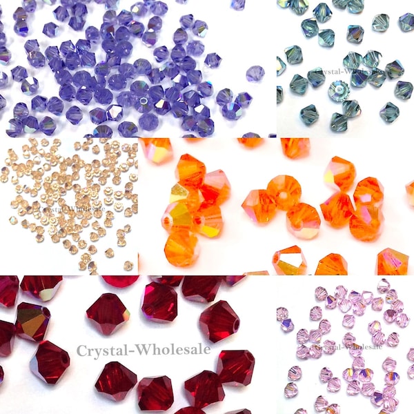 Clearance Discontinued Swarovski 5301 5mm 6mm Crystal Bicone Beads Factory Wholesale Pack jewelry making Many AB Colors Free Shipping to US