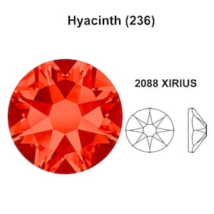 Hyacinth (236) Swarovski 2088 XIRIUS 16ss Crystal Flatback No-Hotfix Rhinestones Nail Art 4mm ss16 ** No Tariffs to US
