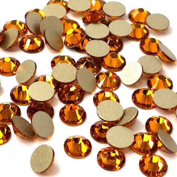 Topaz (203) Swarovski 2058 Crystal Flatbacks No-hotfix Rhinestones