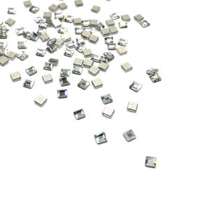 36 pezzi - Swarovski 2400 Flatbacks quadrati senza hotfix 2,2 mm strass per nail art piccoli cristalli trasparenti (001) * Nessuna tariffa per gli Stati Uniti
