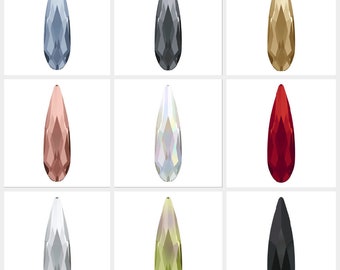 Swarovski 2304 Raindrop Shape Crystal Flatbacks No-Hotfix nail art Rhinestones * No Tariffs to US * Pick your size & color