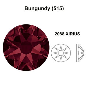 Burgundy (515) Swarovski 2088 XIRIUS 20ss Crystal Flatbacks No-Hotfix Rhinestones Nail Art 4.7mm ss20 purple ** No Tariffs to US