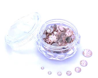 144 pièces - Décoration pour ongles en soie (391) beige Cristal Swarovski 2058/2088 2058/2088 Assortiment de tailles variées pour nail art 2 mm-6 mm