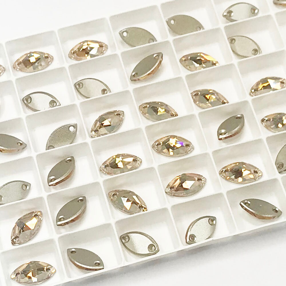 Crystal Golden Shadow (001 GSHA) Swarovski 3223 Navette
