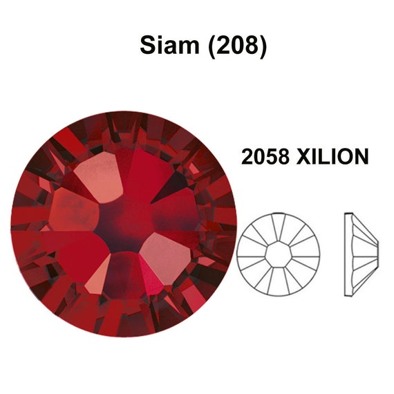 Siam (208) Swarovski 2058 Crystal Flatbacks No-hotfix Rhinestones