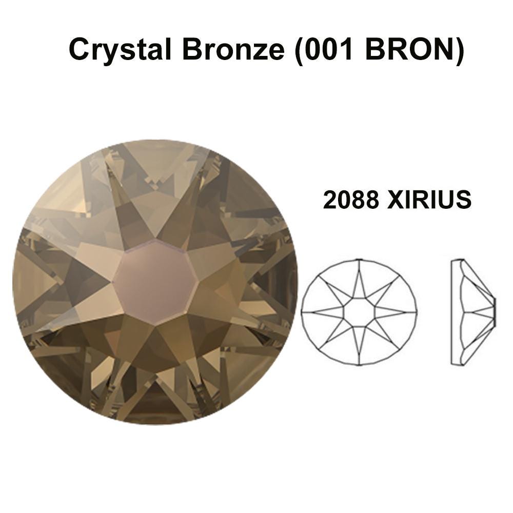 Crystal Bronze (001 BRON) Swarovski 2088 XIRIUS 40ss Flatbacks No