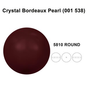 Crystal Bordeaux (001 538) red Genuine Swarovski 5810 Pearls Round Beads jewelry making * All Sizes * No Tariffs to US