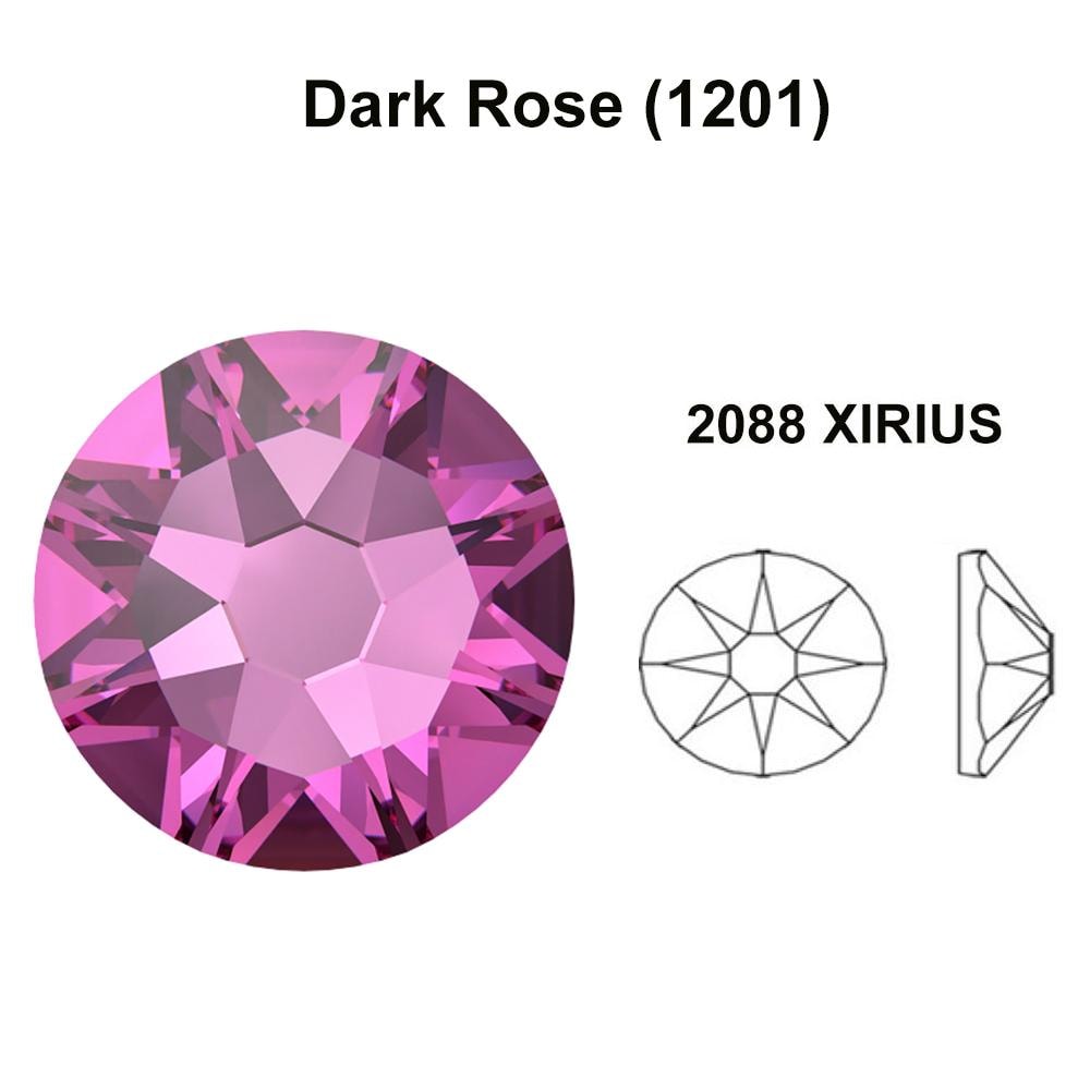Dark Rose (1201) Swarovski 2088 XIRIUS 16ss Crystal Flatback No