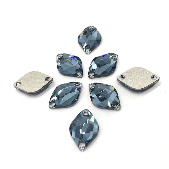 Denim Blue (266) Swarovski 3211 Lemon Shaped 14x9mm Crystal
