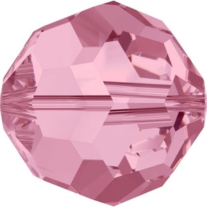 Light Rose (223) pink Genuine Swarovski 5000 Round Crystal Beads jewelry making * All Sizes * No Tariffs to US