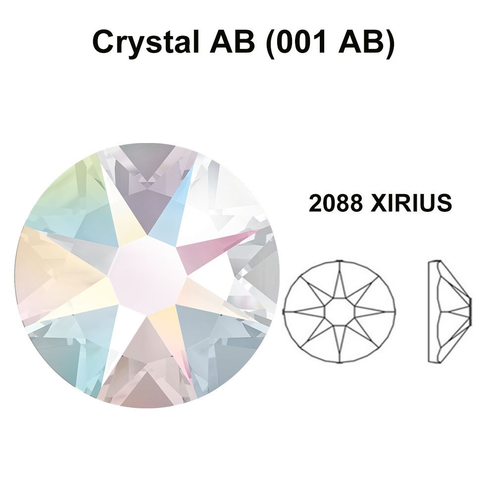 16ss Crystal AB Sew-on Rhinestone w/ Metal Setting (144 pieces) – Hai Trim  & Feathers