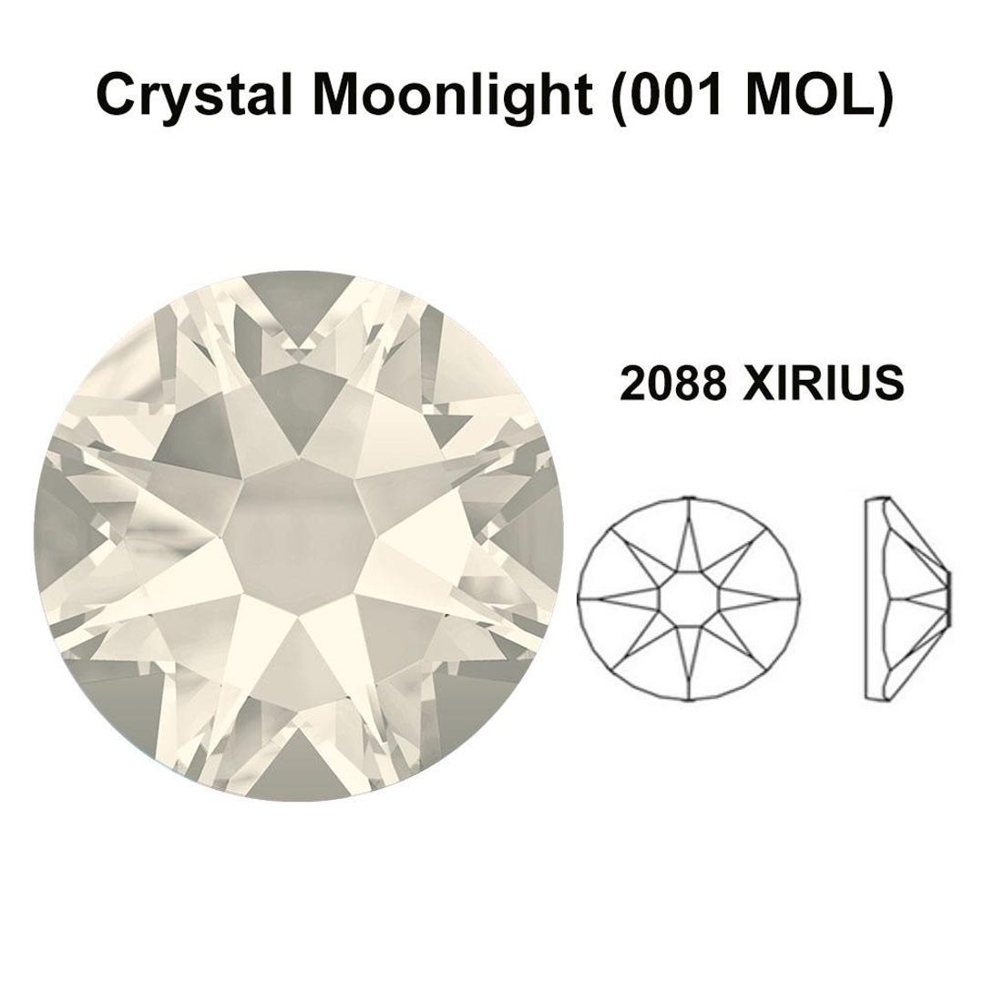 Crystal Moonlight (001 MOL) Swarovski 2088 XIRIUS 34ss Flatbacks