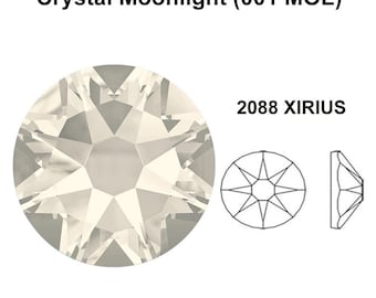 Crystal Moonlight (001 MOL) Swarovski 2088 XIRIUS 34ss Flatbacks