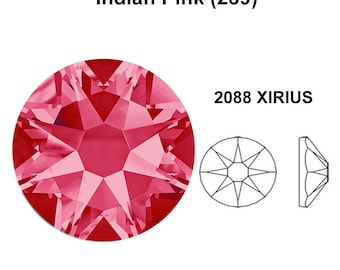 Indian Pink (289) Swarovski 2088 XIRIUS 16ss Crystal Flatback No-Hotfix Rhinestones Nail Art 4mm ss16 ** Free Shipping to US