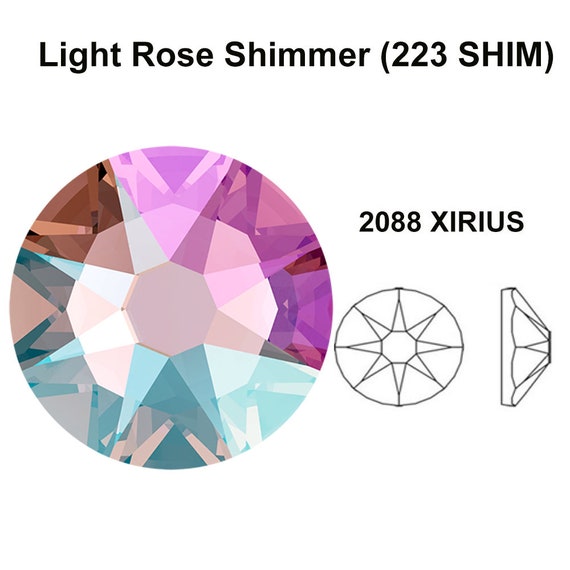 Swarovski Round Flatback Rhinestone / Light Rose Shimmer