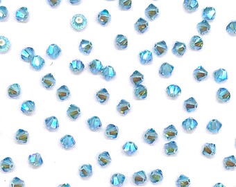 EGF・マリン◼︎計2点 144個 - アクアマリンAB 2x（202 AB2）レイクブルー純正スワロフスキー