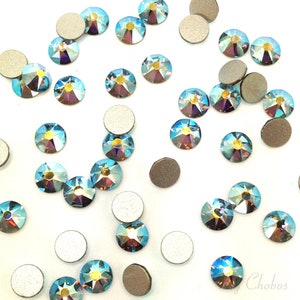 144 st Black Diamond AB (215 AB) Swarovski 2088 XIRIUS 20ss Crystal Flatbacks No-Hotfix Strass Nagelkonst 4,7 mm ss20 ** Ingen tull
