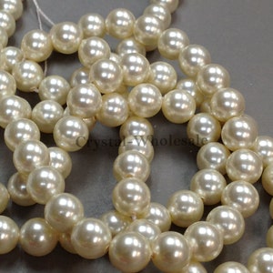 Crystal Cream 001 620 Genuine Swarovski 5810 Pearls Round Beads Jewelry ...