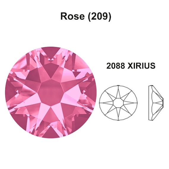 SWAROVSKI XIRIUS ROSE2088 カラー：Crystal Rose (209) Swarovski 2088 XIRIUS 16ss Crystal Flatback No