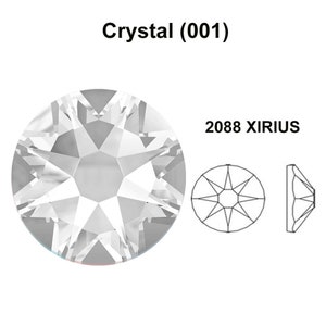 Crystal 001 Swarovski 2088 XIRIUS 48ss Flatbacks No-Hotfix Rhinestones Nail Art 11mm ss48 clear Free Shipping to US image 1