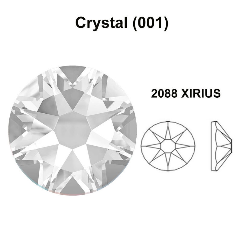 Crystal 001 Swarovski 2088 XIRIUS 48ss Flatbacks No-Hotfix Rhinestones Nail Art 11mm ss48 clear Free Shipping to US image 1