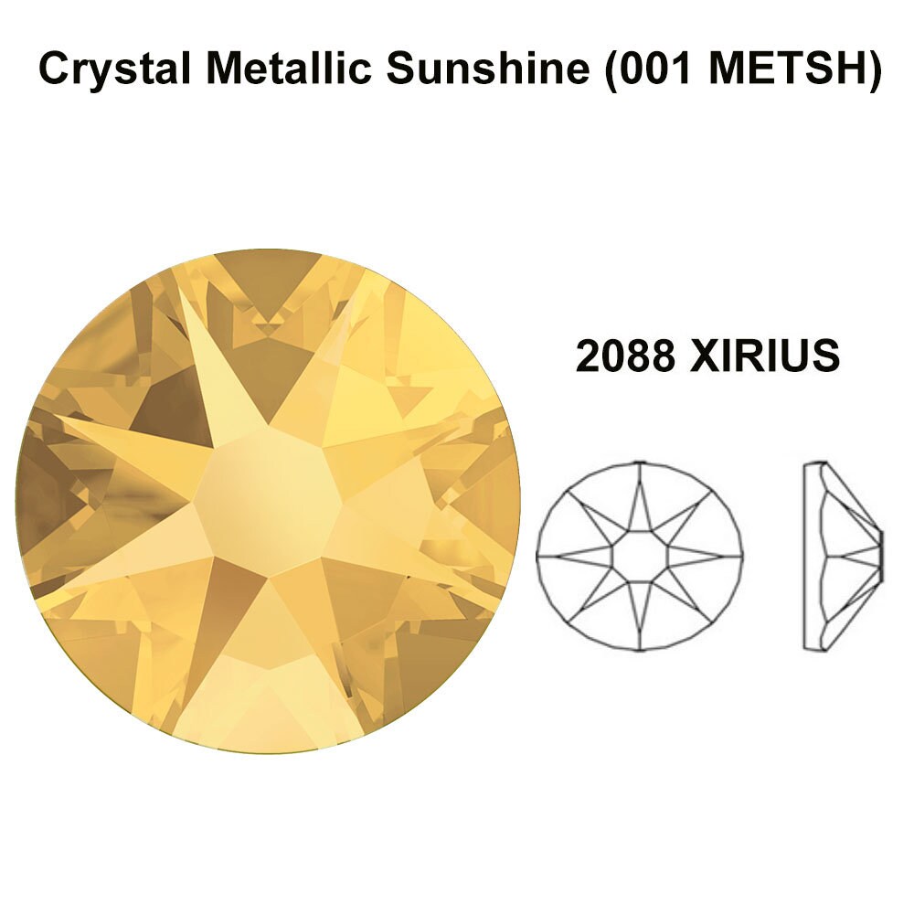 Crystal Metallic Sunshine (001 METSH) Swarovski 2088 XIRIUS 16ss