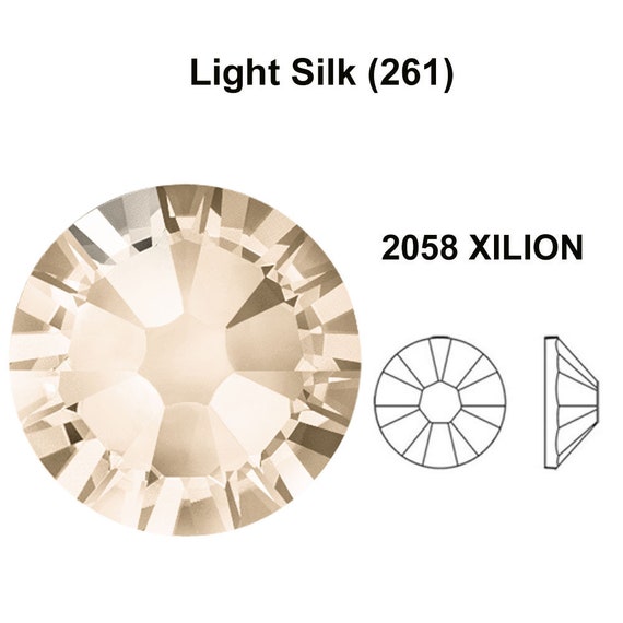 Light Silk (261) Swarovski 2058 Crystal Flatback No-hotfix