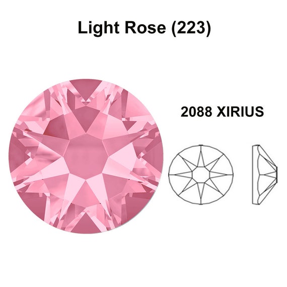 Swarovski Round Flatback Rhinestone / Light Rose Shimmer