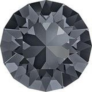 Silver Night (001 SINI) - Factory Pack Swarovski 1088 XIRIUS Chaton Pointed Back Round Foiled dark grey Rhinestones PP14-SS39 (2mm to 8mm)