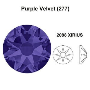 Purple Velvet (277) Swarovski 2088 XIRIUS 34ss Crystal Flatback No-Hotfix Rhinestones Nail Art 7mm ss34 ** No Tariffs to US