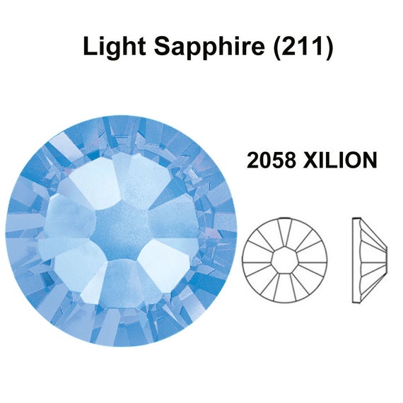Light Sapphire (211) Swarovski 2058 Crystal Flatbacks No