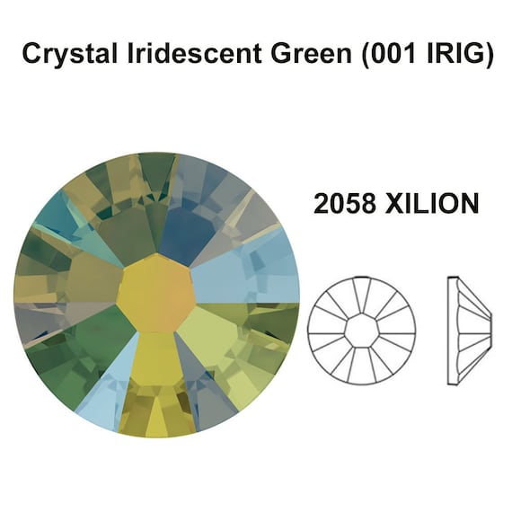 Crystal Iridescent Green (001 IRIG) Swarovski 2058 Flatbacks No