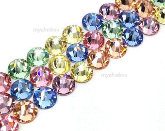 Swarovski 2058/2088 crystal flat backs rhinestones nail art BABY Colors Mix (ss5 , ss7 , ss9 , ss12 , ss16 , ss20 , ss30) ** Free Shipping