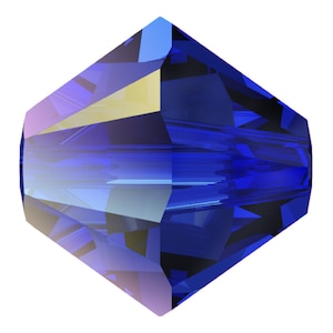 144 pcs - Majestic Blue AB (296 ab) blue Genuine Swarovski 5328 XILION Crystal Bicone Beads 3mm jewelry making * No Tariffs to US