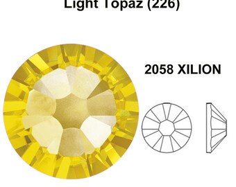 Light Topaz (226) Swarovski 2058 Crystal Flatback No-hotfix