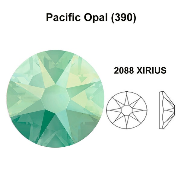 Pacific Opal (390) Swarovski 2088 XIRIUS 20ss Crystal Flatbacks No-Hotfix Strass Nail Art 4.7mm ss20 ** Livraison gratuite aux États-Unis