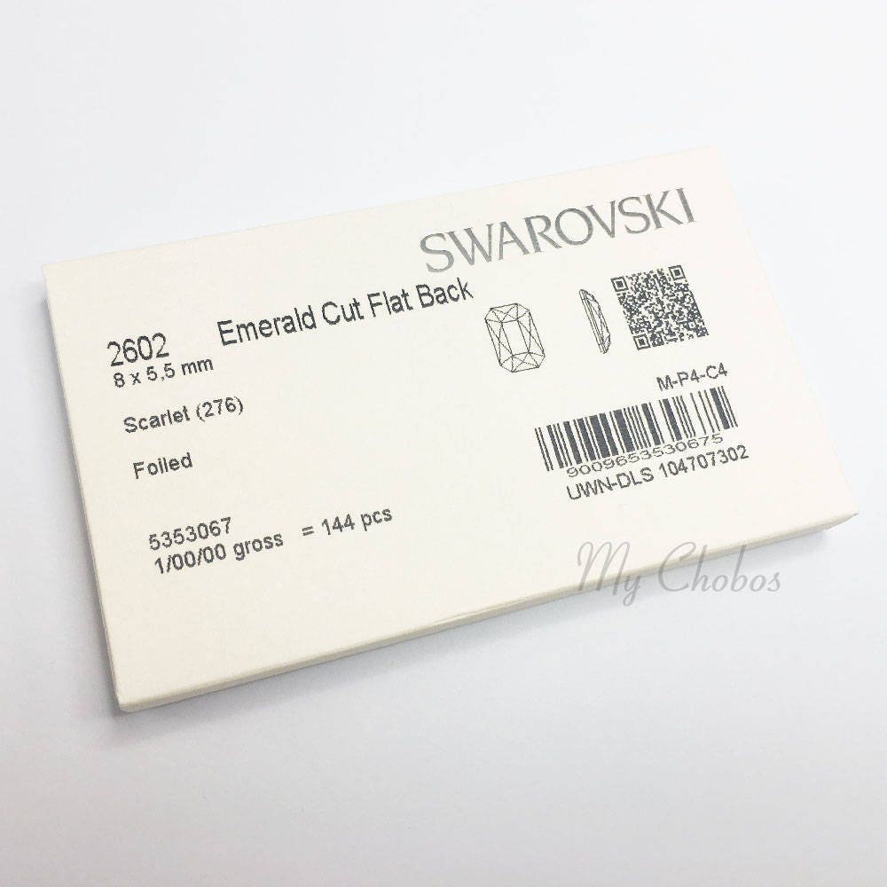 8 Swarovski 2602 Emerald Cut Crystal Flatback 8x5.5mm Nail 8 Swarovski 2602 Emerald Cut Crystal Flatback 8x5.5mm Nail