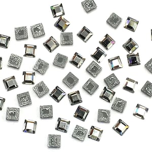 36 pcs - Swarovski 2400 Square Flatbacks Hotfix iron-on 3mm nail art rhinestones clear CRYSTAL (001) * No Tariffs to US