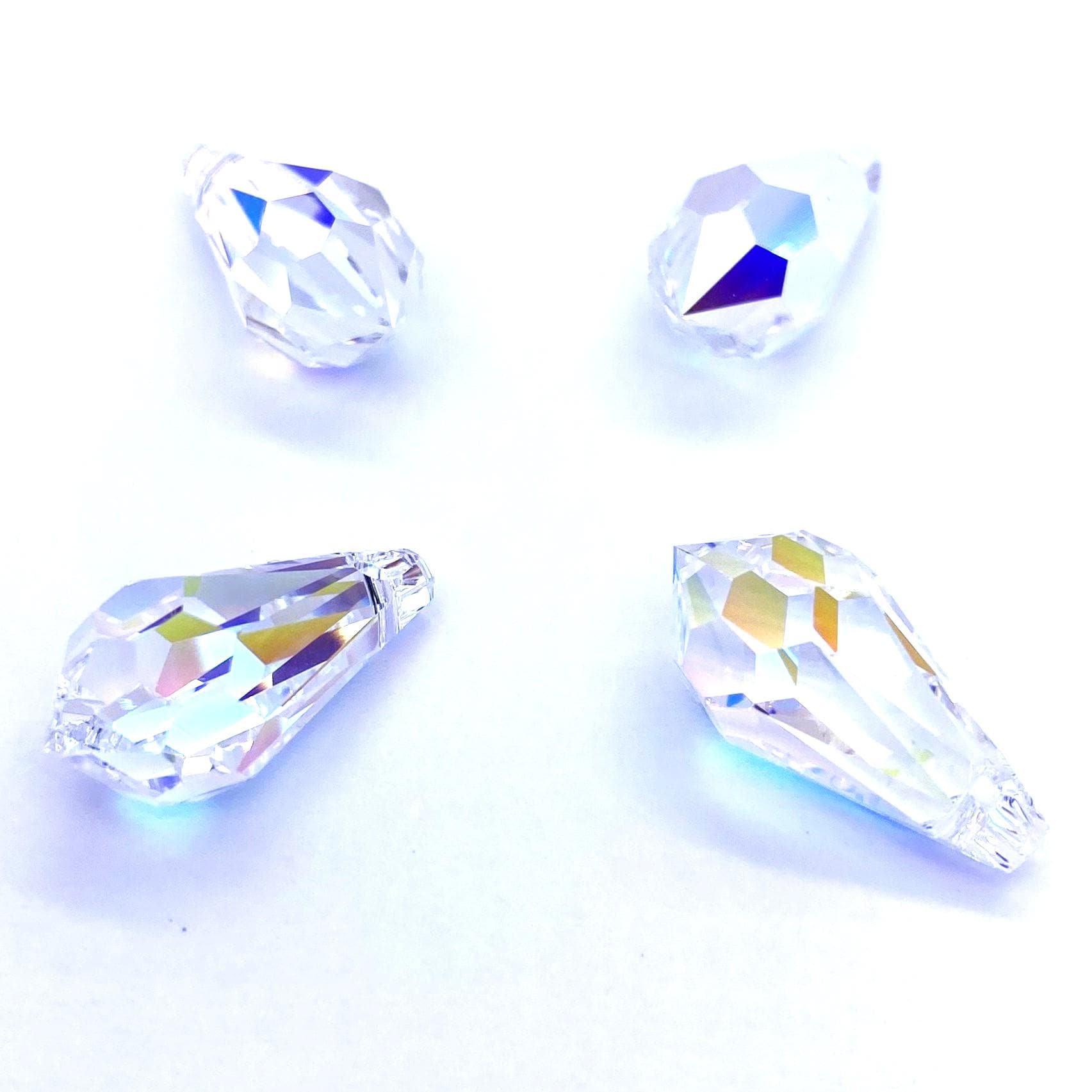 Crystal AB (001 AB) Swarovski 6000 Drop Pendants 22mm X 11mm