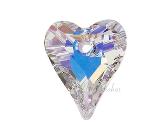 Kryształ AB (001 AB) Swarovski 6240 Wisiorki Wild Heart 17 mm Tworzenie biżuterii * Brak ceł do USA