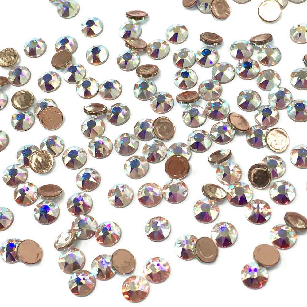Crystal ab (001 ab) Swarovski 2078 XIRIUS / 2038 Xilion Flatbacks HOTFIX Iron-on Rhinestones * No Tariffs to US * Pick Size & Quantity