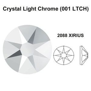 Crystal Light Chrome (001 LTCH) Swarovski 2088 XIRIUS 20ss Flatbacks No-Hotfix Rhinestones Silver Nail Art 4.7mm ss20 ** No Tariffs to US