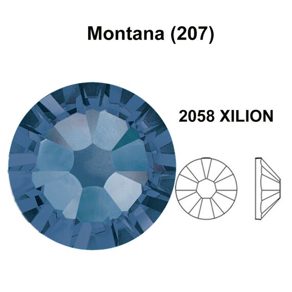 ＊crystal様 Montana (207) Swarovski 2058 Crystal Flatbacks No-hotfix