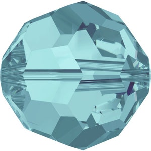 Light Turquoise (263) green teal Genuine Swarovski 5000 Round Crystal Beads jewelry making * All Sizes * No Tariffs to US