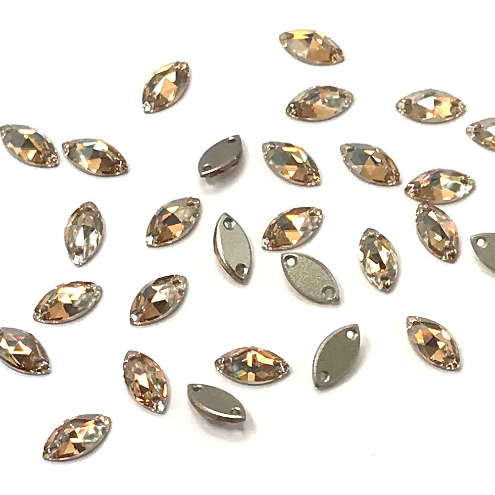 Crystal Golden Shadow (001 GSHA) Swarovski 3223 Navette