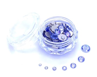 144 pcs - Lavande de Provence (283) violette Art pour ongles en cristal de Swarovski 2058/2088 2058/2088, tailles variées assorties 2 mm-6 mm * Avec étui de rangement