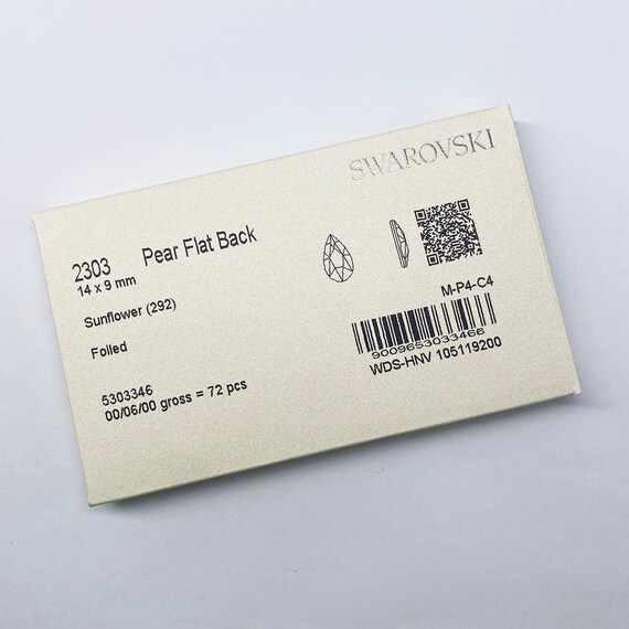 2303 Pear Rhinestones: Flat Backs Non Hotfix For Gluing, Primero - Foto 8