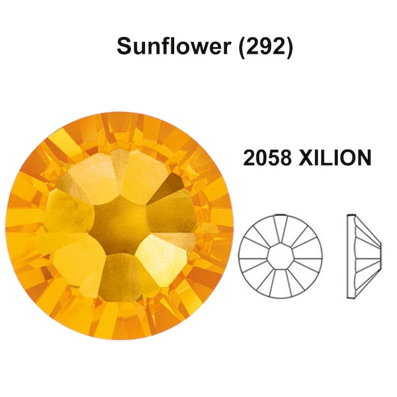 Sunflower (292) Swarovski 2058 Crystal Flatback No-hotfix