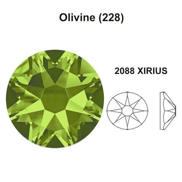 Olivine (228) Swarovski 2088 XIRIUS 20ss Crystal Flatbacks No-Hotfix Rhinestones Nail Art 4.7mm ss20 ** Free Shipping to US