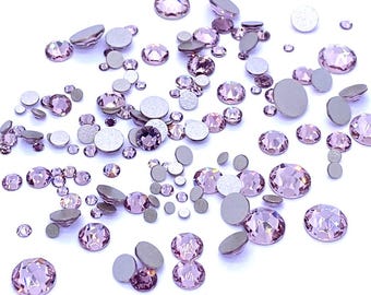 144 pcs - Light Amethyst (212) Swarovski 2058/2088 crystal flatbacks rhinestones purple mixed Sizes ss5, ss7, ss9, ss12, ss16, ss20, ss30